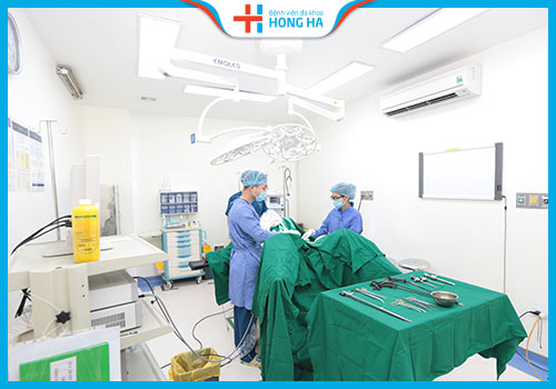 Phòng mổ vô khuẩn một chiều tại Bệnh viện Đa khoa Hồng Hà