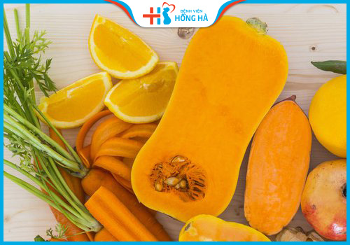 viêm lộ tuyến cổ tử cung nên ăn rau quả màu vàng cam