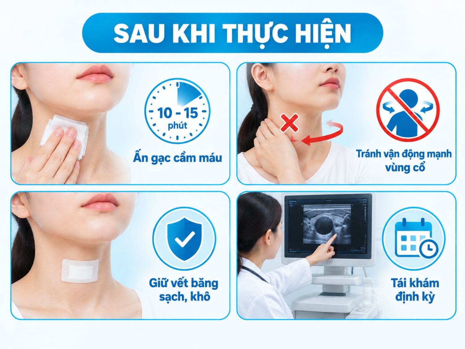 Lưu ý sau khi chọc hút nang tuyến giáp