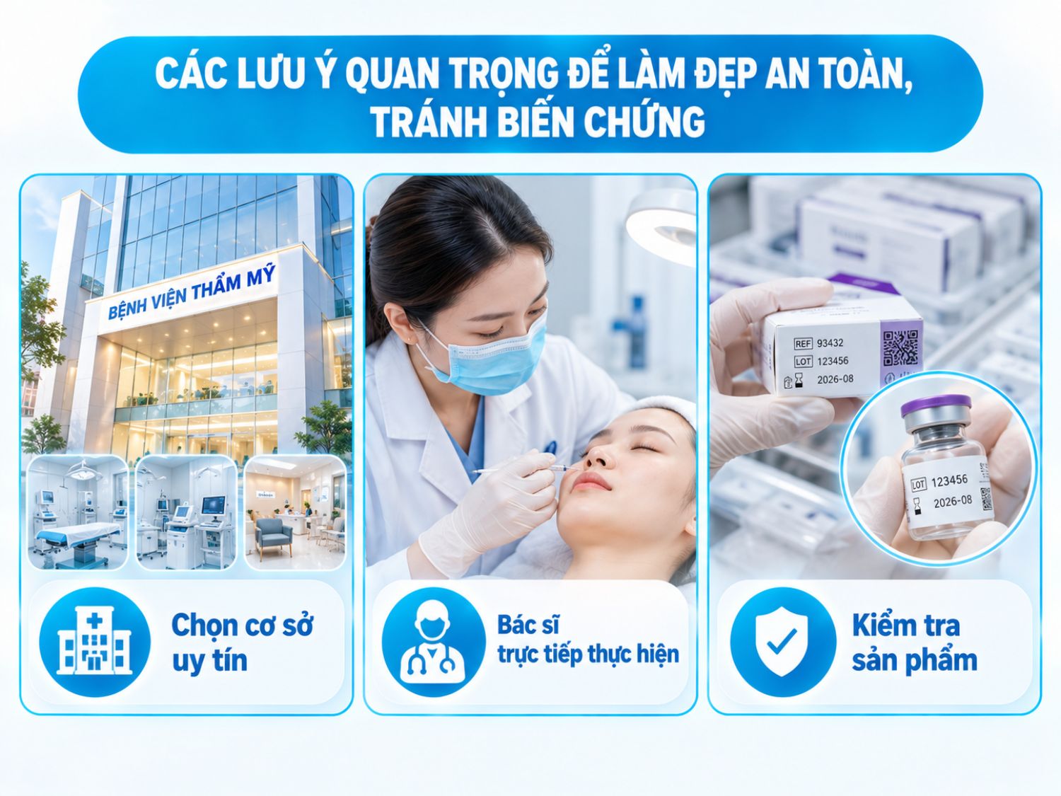 Các lưu ý quan trọng để làm đẹp an toàn, tránh biến chứng